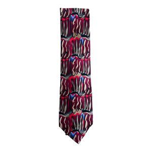 Jerry Garcia Grateful Dead SCALY MONSTER BLUE MAN COLLECTION 42 RED SILK TIE